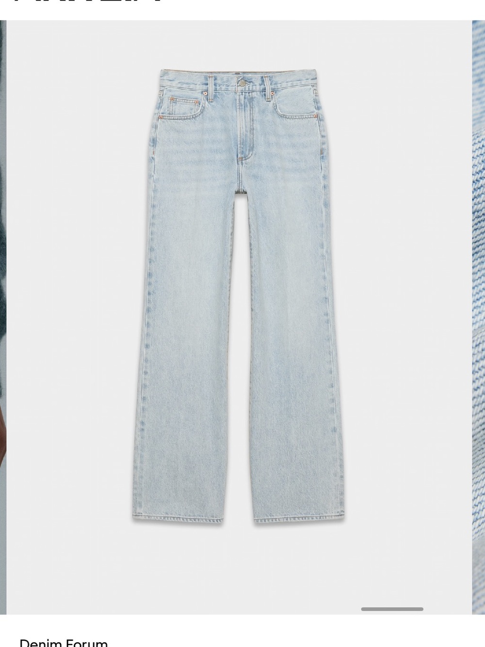 Denim Forum Light Blue Wide-Leg Jeans
